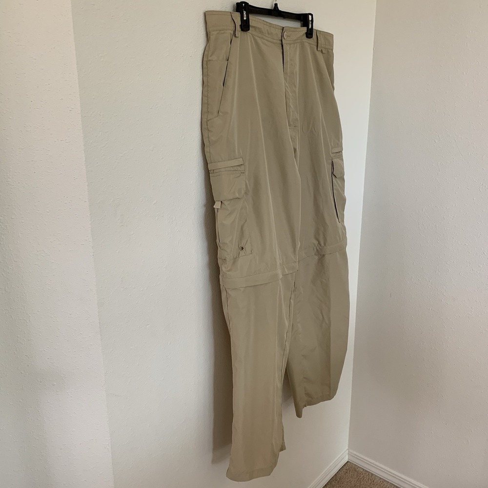 Burnside Men's Convertible Length Cargo Utility Outdoor Pants Hiking Fishing 38 - Picture 2 of 11